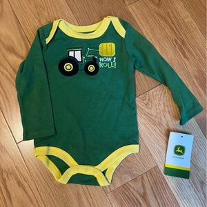 John Deere Green & Yellow Infant Tractor Onesie